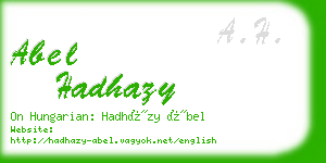 abel hadhazy business card